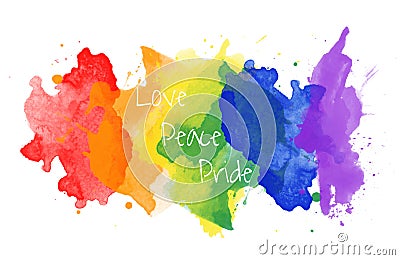 Rainbow watercolor texture Stock Photo