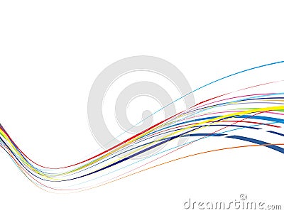 Rainbow wave line background Vector Illustration