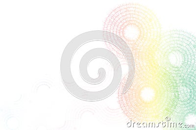 Rainbow White Fractal Abstract Design Stock Photo