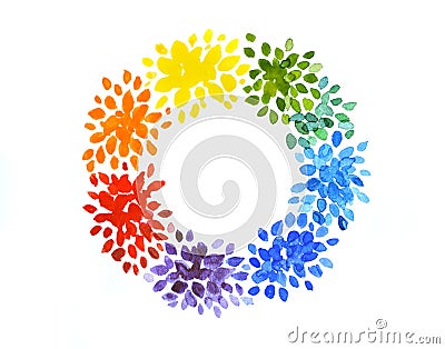 Rainbow wreath Cartoon Illustration