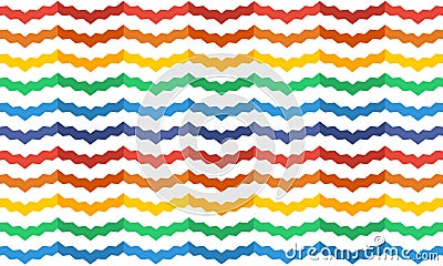 Rainbow zigzag background Vector Illustration