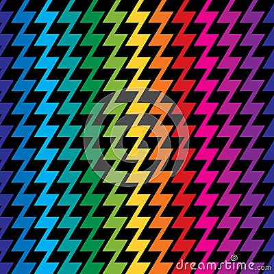 Rainbow Zigzag Vector Illustration