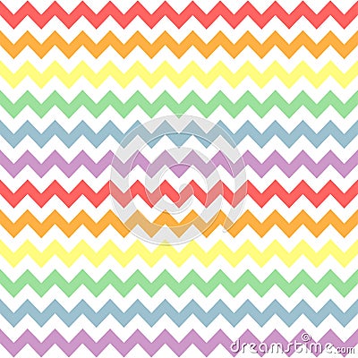Rainbow zigzag stripe seamless pattern Vector Illustration