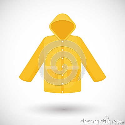 Raincoat flat icon Cartoon Illustration