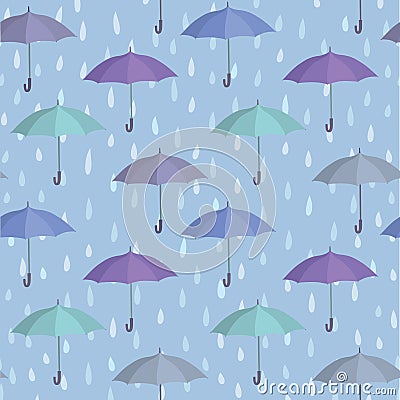Raindrop background. Rainstorm Seamless Pattern. Rainy weather o Stock Photo