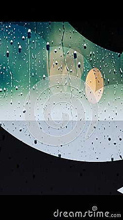 Raindrop glass window creative design pattern Stock Photo