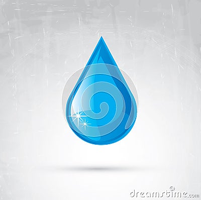 Raindrop Cartoon Illustration