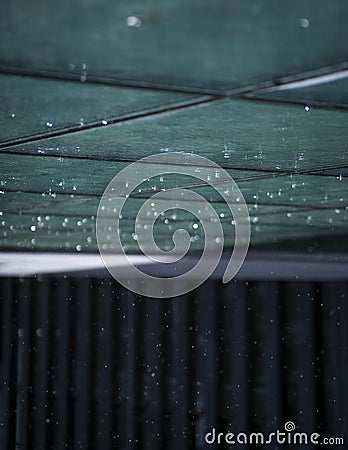 Water falling upsidedown Stock Photo
