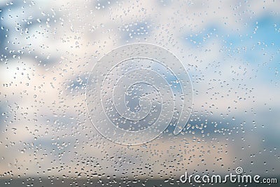 Raindrops on the window Stock Photo