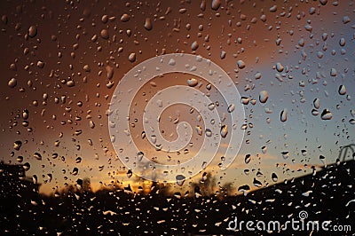 Raindrops on a window Stock Photo