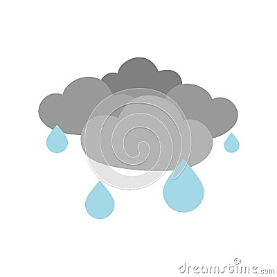 Raining clouds illustration Vector Illustration