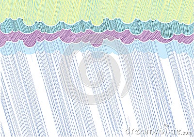 Raining clouds on white for background Vector Illustration