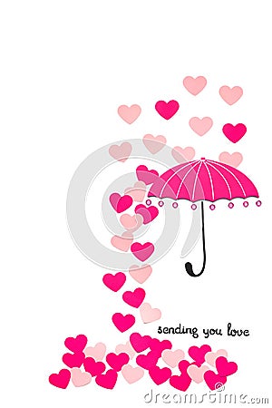 Raining love. Stock Photo