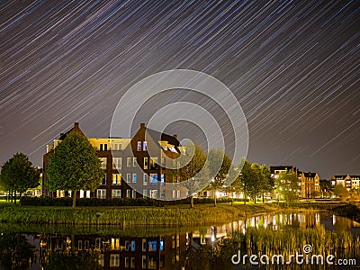 It is raining stars at Brandevoort Stock Photo