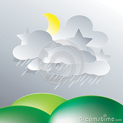 Rainy cloud Stock Photo