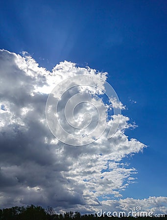 Rainy cloudy sky. Background for screensaver Stock Photo