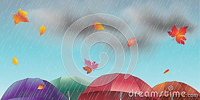 Rainy day Vector Illustration