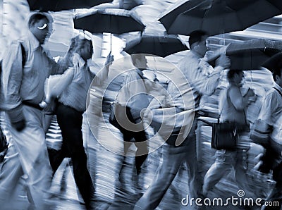 Rainy day motion blur Editorial Stock Photo