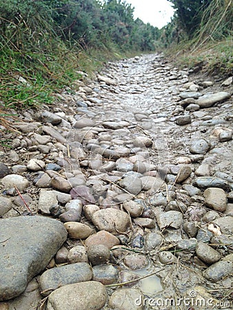 Rainy day in Spanish mountains. Stock Photo