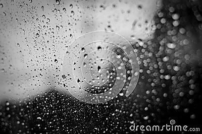 Rainy days,Rain drops on window,rainy weather,rain background Stock Photo