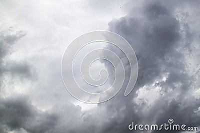 Rainy grey ominous clouds Stock Photo