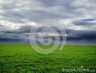 Rainy landscape Stock Photo