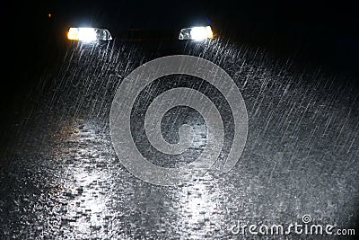 Rainy night Stock Photo