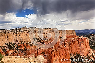 Rainy Storm Hoodoos Bryce Point Bryce Canyon National Park Utah Stock Photo