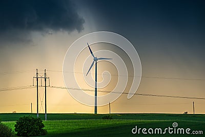 Rainy stormy sky landscape Stock Photo