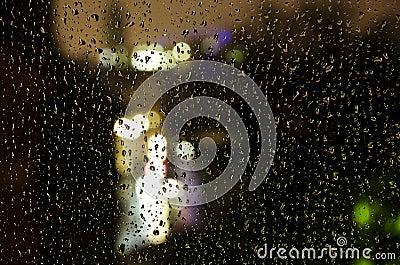 Rainy window Stock Photo