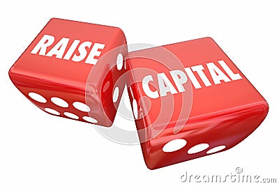 Raise Capital Take Chance Business Loan Investment Dice 3d Illus Stock Photo