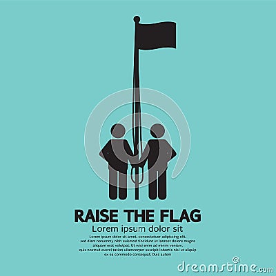 Raise The Flag Symbol Vector Illustration