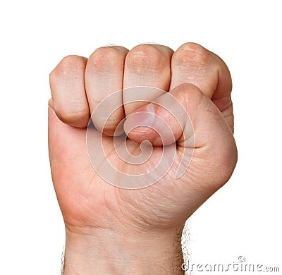 Raised fist Stock Photo