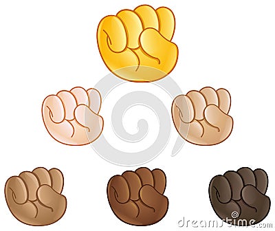 Raised fist hand emoji Vector Illustration