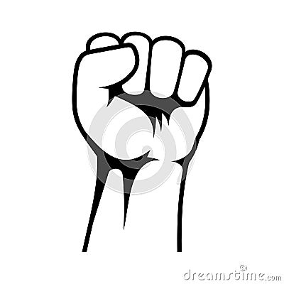 Raised Fist Vector Illustration