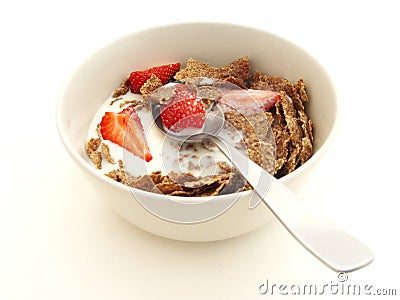 Raisin bran cereal Stock Photo