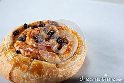 raisin roll pastry, filo dough, phyllo, donut, bun Stock Photo