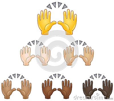 Raising hands emoji Vector Illustration