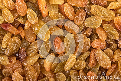 Raisins background. Dried grapes background. Stock Photo