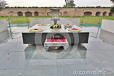 Raj Ghat memorial. Delhi. India Editorial Stock Photo