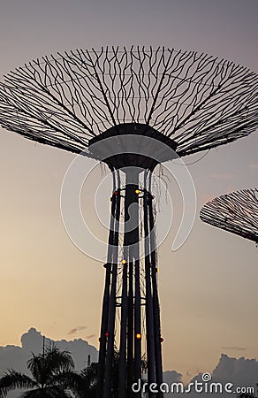 Close up photo of the tower which is one of the icons in Taman Kota Raja, Tenggarong, East Borneo, Indonesia. Stock Photo