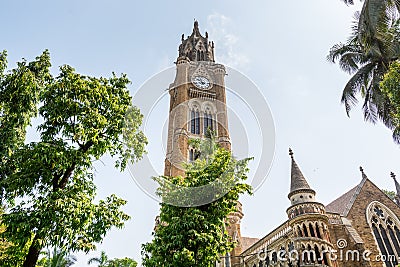 Rajabai Clock tower of the University of Mumbai University of Bombay, one of the first state universities of India and the Stock Photo