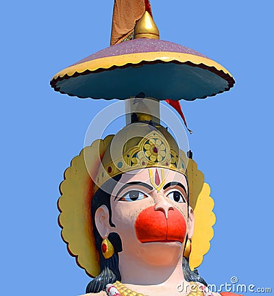 View of giant statue of Hanuman Editorial Stock Photo