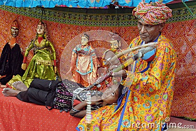 Rajasthani Folk Artist Editorial Stock Photo
