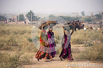 The Rajasthani girls Editorial Stock Photo