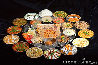 Rajasthani Maharaja Thaali, Pune Stock Photo