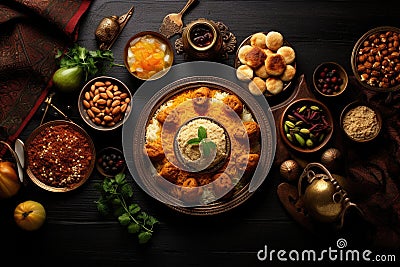 Rajasthani or pakora pakoda or pattice is a traditional Maharashtrian sweet dish made with cottage cheese, raisins, nuts and Stock Photo