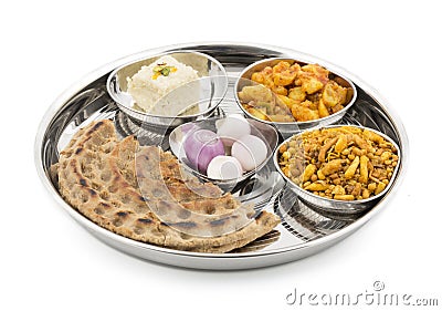 Rajasthani Thali Food Stock Photo