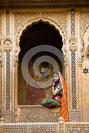 Rajasthani traditional dress, Jaisalmer Editorial Stock Photo