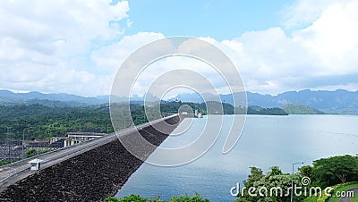 Rajchaprabha Dam, Surat Thani Editorial Stock Photo